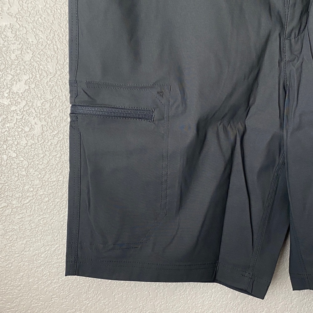 EDDIE BAUER Mens Rainier Tech Short BLACK 34 Stretch Nylon 10" Inseam Zip Pocket - Picture 4 of 11